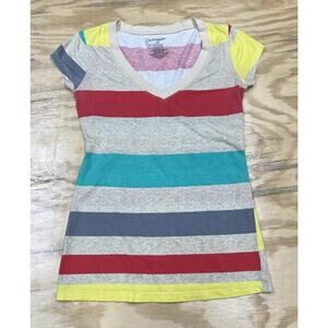 No Boundaries Juniors Y2K Retro Tank Top Striped Stretch Size Small Colorful